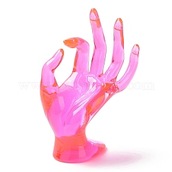 Espositori in plastica per anelli ok per mani, portagioielli per riporre gli anelli, perla rosa, 9.3x5x16.5cm