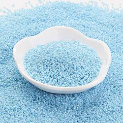 TOHO Japanese Seed Beads, Round, (403) Opaque AB Blue Turquoise, 15/0, 1x1.5mm, Hole: 0.6mm, about 135000pcs/pound
