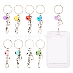 FINGERINSPIRE 8 Pcs Mini Film Key Chain Rectangle Acrylic Keychain with Colorful Bell Custom Picture Key Ring for 2x3 inch Photo Blanks Photo Keychain for Kpop Photo Card, Instant Camera Accessories