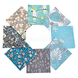 Tissu en coton à imprimé sergé, pour patchwork, couture de tissu au patchwork, couleur mixte, 25x25 cm, 8 pcs /sachet 