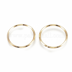 Латунные соединительные колечки, кольцо, без никеля , реальный 18k позолоченный, 20x1.5 мм