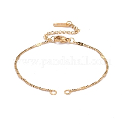 304 créations bracelet chaîne figaro en acier inoxydable, avec accessoires en 304 acier inoxydable, or, 6-1/4 pouce (16 cm), Trou: 3mm
