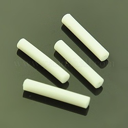 Plastic Ear Nuts, Earring Backs, White, Plastic, 13x2mm, Hole: 0.5mm