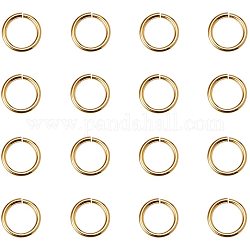 Brass Jump Rings, Open Jump Rings, Golden, 8x1mm, about 6mm inner diameter, about 360pcs/bag
