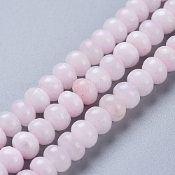 Natürliche rosa Mangano-Calcit-Perlenstränge, facettiert, Rondell, 8x5.5~6 mm, Bohrung: 1 mm, ca. 65 Stk. / Strang, 15.55 Zoll (39.5 cm)