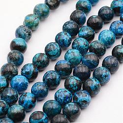 Chapelets de perles en variscite naturel, ronde, 10mm, Trou: 2mm, Environ 39 pcs/chapelet, 15.7 pouce