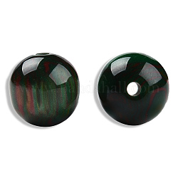 Perline di resina, gemstone imitato, tondo, verde, 13.5x13mm, Foro: 2~2.3 mm