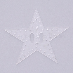 Modèle de travail manuel acrylique, étoiles du nord, clair, 62x66x2mm, Trou: 1mm, 2 mm et 10x3 mm