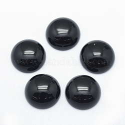 Cabochons obsidienne naturelle, plat rond, 16x6mm