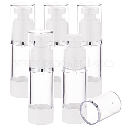 Leere nachfüllbare Airless-Pumpflasche aus Kunststoff, Behälter für Reiselotionen, Kolumne, Transparent, 3.3x11.9 cm, Kapazität: 30 ml (1.01 fl. oz)