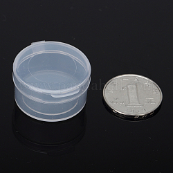 Contenitori di perline di plastica, colonna, chiaro, 3.2x1.8 cm, capacità: 7 ml (0.23 fl. oz)