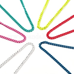 Латунные ожерелья-цепочки, окрашенные распылением, разноцветные, 17.13 нч (43.5 см)