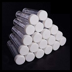 PandaHall 50 Pack Clear Plastic Storage Empty Tube Bead Containers Transparent Beads Organizers Boxes Bottles 80x20mm