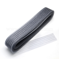 Cinta de malla, Cable de hilo de plástico neto, gris, 4.5 cm, aproximamente 25 yardas / paquete