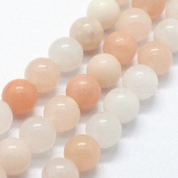 Chapelets de perles en aventurine rose naturel, ronde, 6mm, Trou: 0.8mm, Environ 63 pcs/chapelet, 14.76 pouce (37.5 cm)
