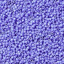 Toho perles de rocaille rondes, Perles de rocaille japonais, (48l) pervenche opaque, 15/0, 1.5mm, Trou: 0.7mm, environ 15000 pcs/50 g