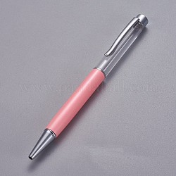 Креативные шариковые ручки с пустой трубкой, со стержнем с черными чернилами внутри, для diy блестящая эпоксидная смола шариковая ручка с кристаллами гербариевая ручка для изготовления, серебряные, розовые, 140x10 мм