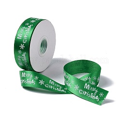 25 Yard bedrucktes Polyesterband mit Weihnachtsmotiv, für diy Schmuck machen, Wohnung, grün, 1-Zoll (25.5mm)