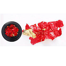 Наклейки с наклейками на двойной фольге, самоклеящийся, для украшения ногтей, красные, коробка: 4x1.35 см