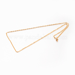 304 Stainless Steel Cable Chain Necklace Making, with Lobster Claw Clasps, Golden, 17.7 inch(45cm)