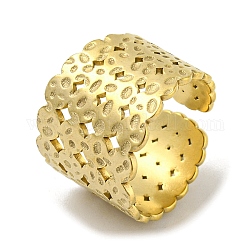 304 Anillo de ancho de banda de acero inoxidable, anillo plano redondo abierto, dorado, nosotros tamaño 7 1/2 (17.7 mm)