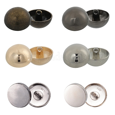 Wholesale PandaHall Elite 40Pcs 2 Style 4-Hole Brass Buttons