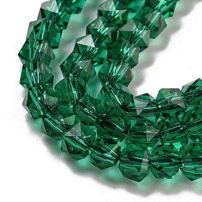 Chapelets de perles en verre électroplaqué&nbsp;GLAA-Q105-02-03-1