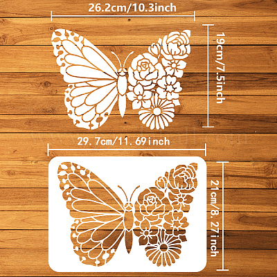 Butterfly Stencil Template for Arts & Crafts - Durable and Reusable