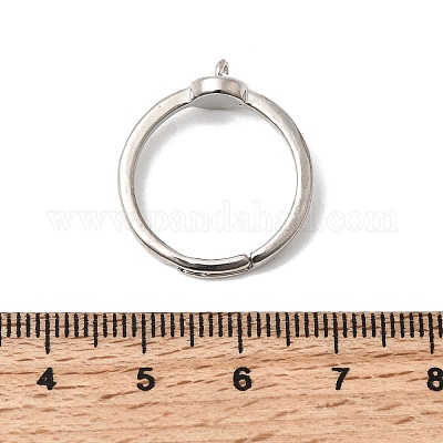 Sertissage de bague ajustable en laiton&nbsp;KK-P343-02P-1
