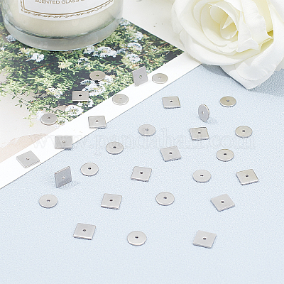 Wholesale UNICRAFTALE about 50pcs 8mm Square Spacer Beads