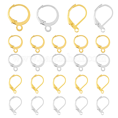 Mandala Crafts Earring Clasps – Leverback Earring Hooks – Earring Lever  Back with Open Loop French Wire Earring Backs Finding for Earrings Jewelry