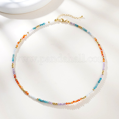 Elegance 11 Designs Collana Bohémien In Pietre Naturali E Perle Bianche – Fatte A Mano, Impermeabile, Acciaio Inox