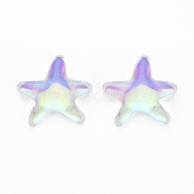 Durchscheinende Cabochons aus galvanisiertem Glas&nbsp;EGLA-T026-004-1