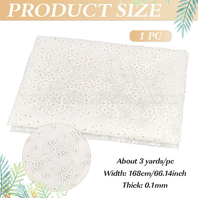 Polyestergewebe mit Blumenmuster&nbsp;DIY-WH0591-147A-1