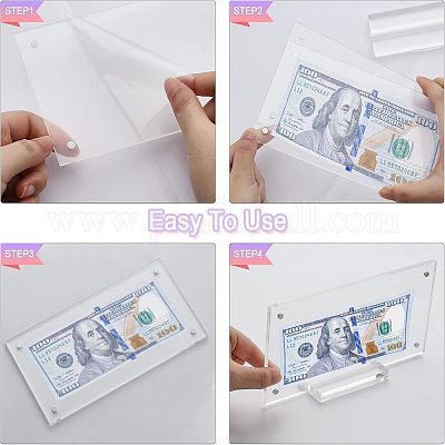 Supporti Acrilici Per Carte - 5 Pezzi Trasparenti, Antiscivolo, 7,5 Cm - Foto 2