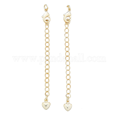 Chain Extenders for Necklaces, Gold Necklace Extenders Delicate 1,2,3  Inches Necklace Extension Chain Set for Necklaces Chokers Bracelets  Anklets,2mm Width Chain Extender with Durable Lobster Claw 