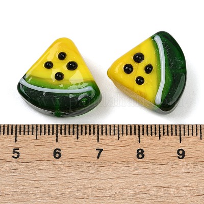 Cuentas irregulares hechas a mano hechas con lampwork&nbsp;LAMP-S070-01B-1