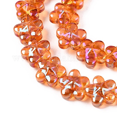Chapelets de perles en verre électroplaqué&nbsp;EGLA-T028-02G-1