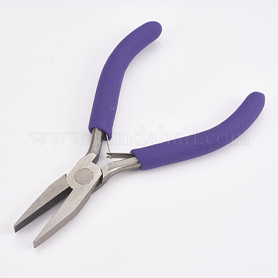 Pince à Bijoux Nez Rond - Acier Au Carbone, Poignée Violette - Outil Fabrication Bijoux, Bricolage, Réparation