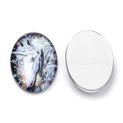 Cabochon in vetro flatback&nbsp;GGLA-S034-25x18-022-1
