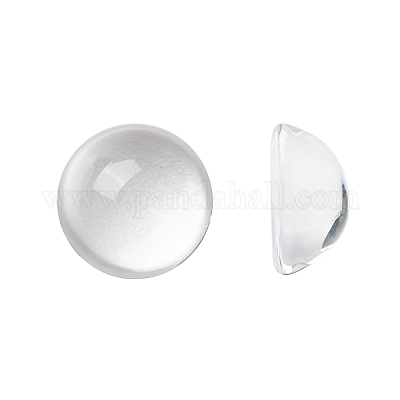 Transparent halbrund Glas Cabochons&nbsp;GGLA-R027-16mm-1