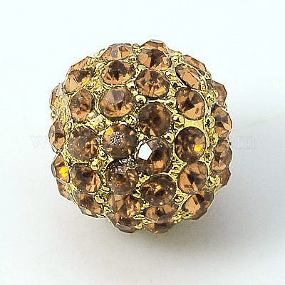 Legierung Strass Perlen&nbsp;RB-A034-10mm-A14G-1