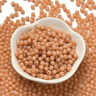 Rocailles en verre couleurs opaques&nbsp;SEED-C001-02B-03-1