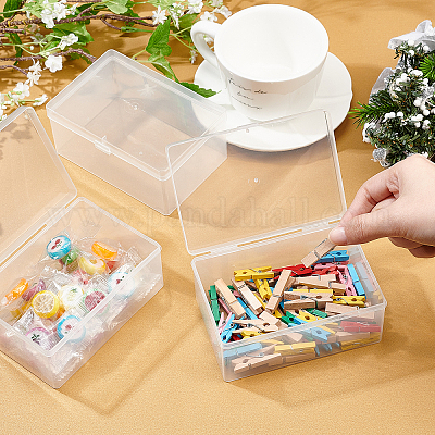 PH PandaHall 20 PCS 6 Compartments Plastic Clear Round Craft Gem Beads Display Storage Case Box Organizer Container Divider Jewelry Box Sewing Box