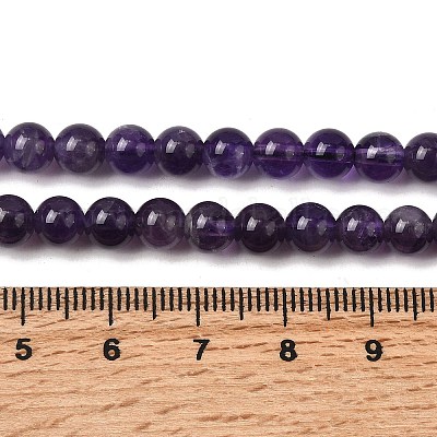 Natürlichen Amethyst Perlen Stränge&nbsp;G-A274-C01-6mm-01-1