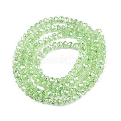 Chapelets de perles en verre électroplaqué&nbsp;EGLA-A044-T2mm-A09-1
