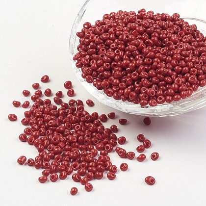 Opaque Glass Seed Beads X-SEED-R032-B03-1