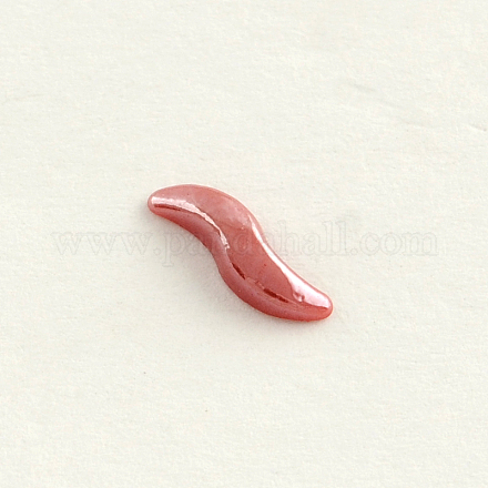 Pearlized Plated Opaque Glass Cabochons PORC-R137-24-1