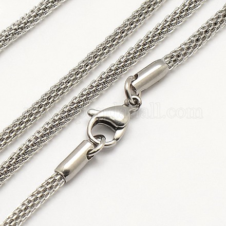 Модные мужские ожерелья-цепочки из нержавеющей стали 304 NJEW-M071-02-1