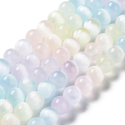 Brins de perles de sélénite naturelles G-D071-01B-1